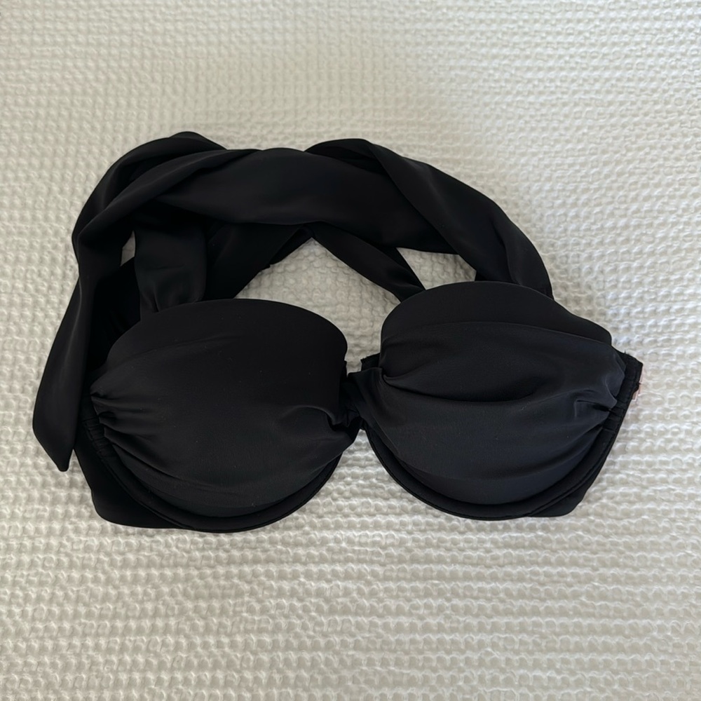 NWT black bikini top